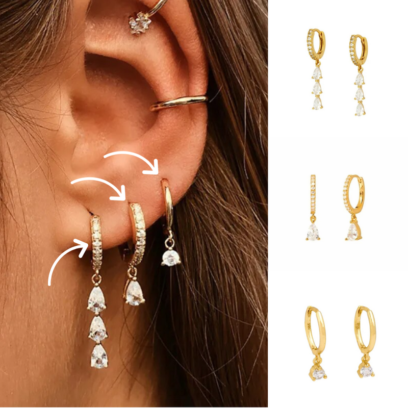 Elise Earring Set, an elegant and versatile jewelry set perfect for adding sophistication and style to any look.