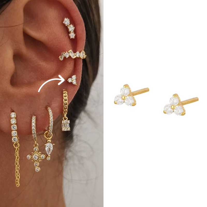 Amalfi 316L Earring Set, sophisticated stainless steel design, perfect for elegant occasions and modern looks.