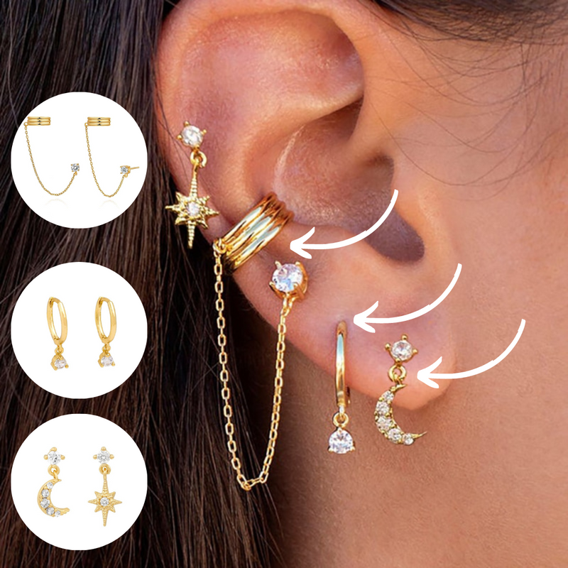 Boho Earring Set featuring chic and trendy designs, perfect for adding a bohemian touch to your look.