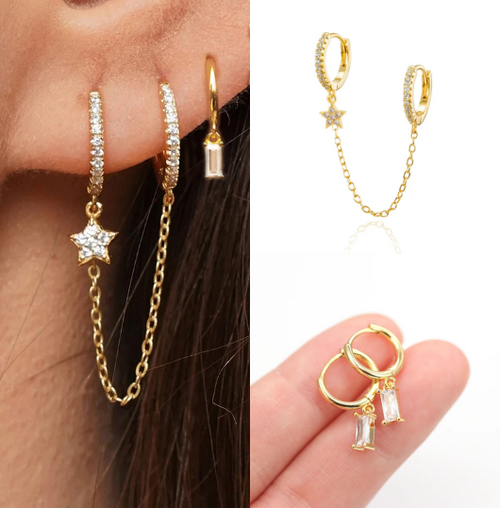 Cindy Earring Set, a stylish and versatile jewelry set that adds elegance and charm to any look for both casual and formal occasions.