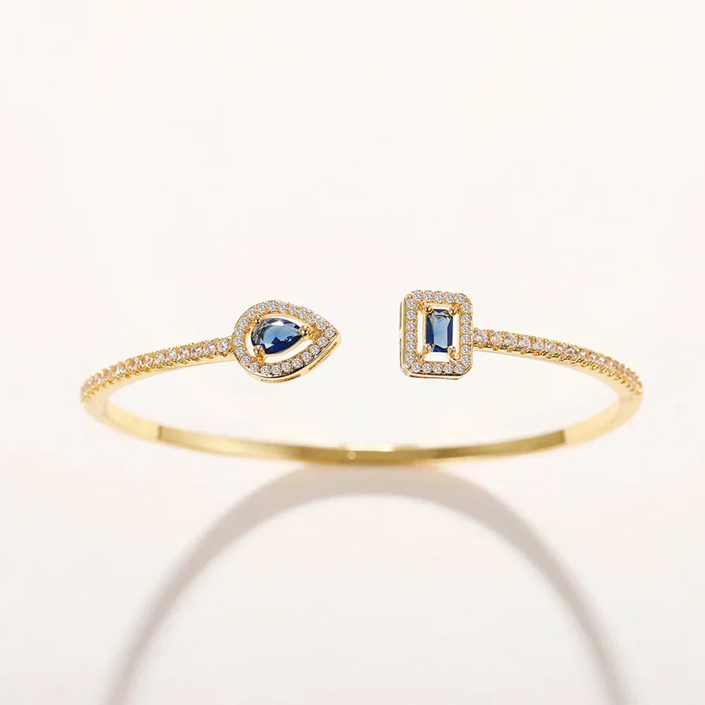 Image of the Graceful Elegance Bracelet – a refined 18K gold stainless steel bracelet with timeless, elegant design for day or night wear.

