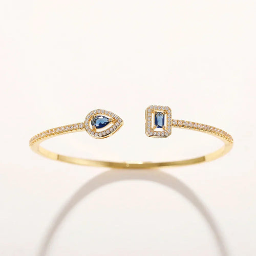 Image of the Graceful Elegance Bracelet – a refined 18K gold stainless steel bracelet with timeless, elegant design for day or night wear.

