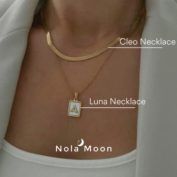 Luna Opal Necklace featuring an iridescent opal stone with a soft, celestial glow.

