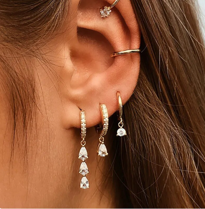 Pave Drop Studs S925, sterling silver earrings with sparkling pave details, adding elegance and shine to your look.