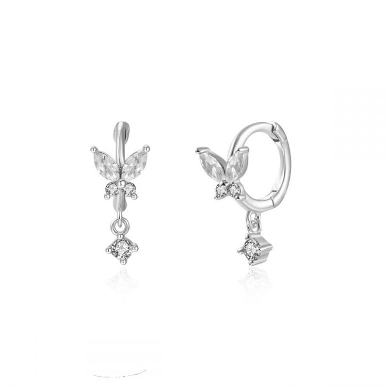 Pave Drop Studs S925, sterling silver earrings with sparkling pave details, adding elegance and shine to your look.