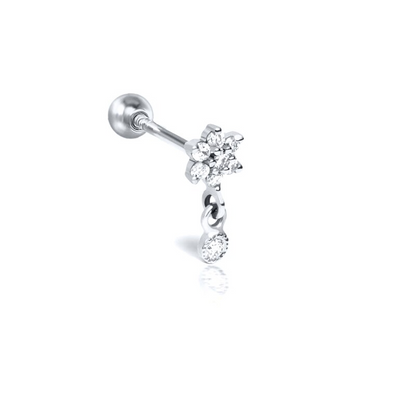 Pave Drop Studs S925, sterling silver earrings with sparkling pave details, adding elegance and shine to your look.