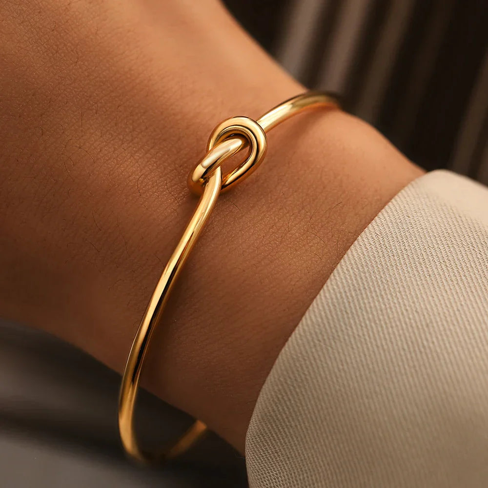 Image of the Serendipity Bracelet – a dainty 18K gold stainless steel bracelet with elegant charm, perfect for meaningful everyday style.

