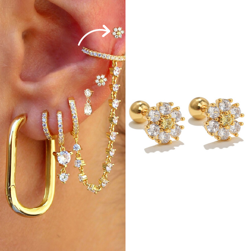 Soleil Earring Set, radiant and elegant jewelry that enhances your style with a sophisticated and timeless design.