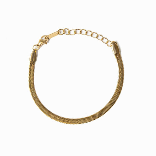 Image of the Twilight Elegance Bracelet – an elegant 18K gold stainless steel bracelet with soft evening-inspired shine for graceful sophistication.

