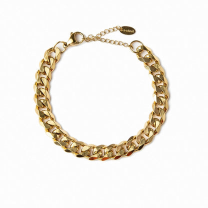Image of the Vintage Vogue Bracelet – an 18K gold stainless steel bracelet with vintage-inspired details for a chic, timeless fashion statement.

